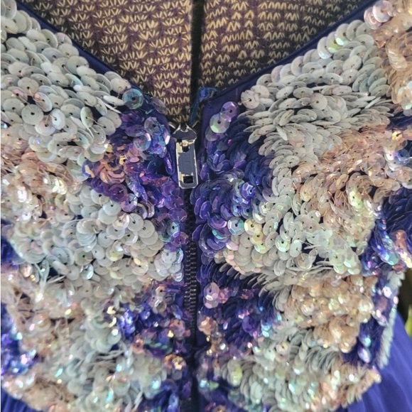 Vintage
1960's Camellia Room Classic blue silk cocktail dress chiffon skirt US2 - Picture 5 of 9